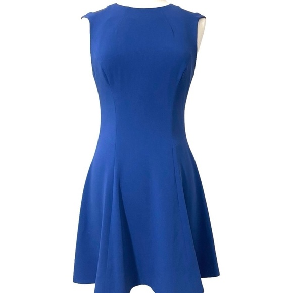 Rag & Bone Sleeveless Ruby Dress in Blue Fit Flare Mesh Back Zipper MSRP  $475 6 - Picture 9 of 14
